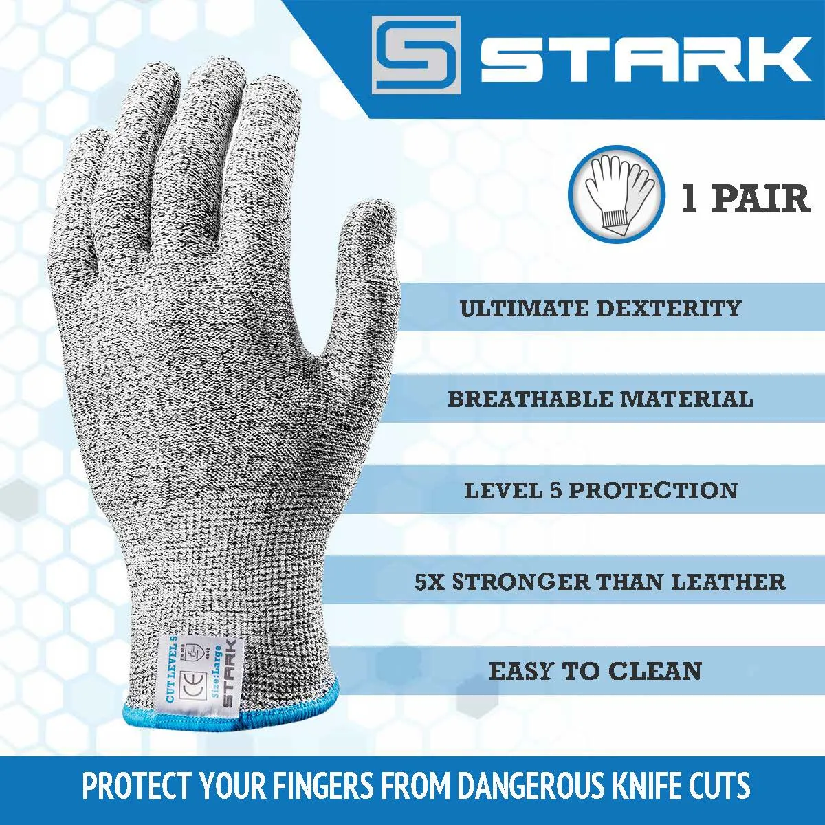 1-Pair Cut Resistant Gloves