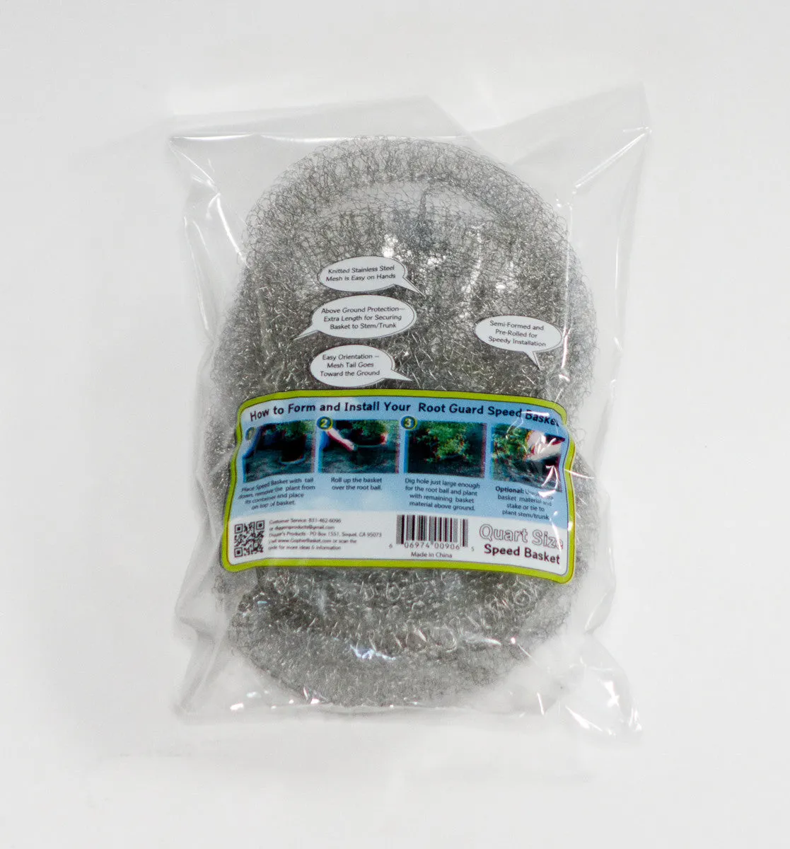 1-Quart Digger's RootGuardTM Speed Baskets, Gopher Wire Baskets, 6 Pack
