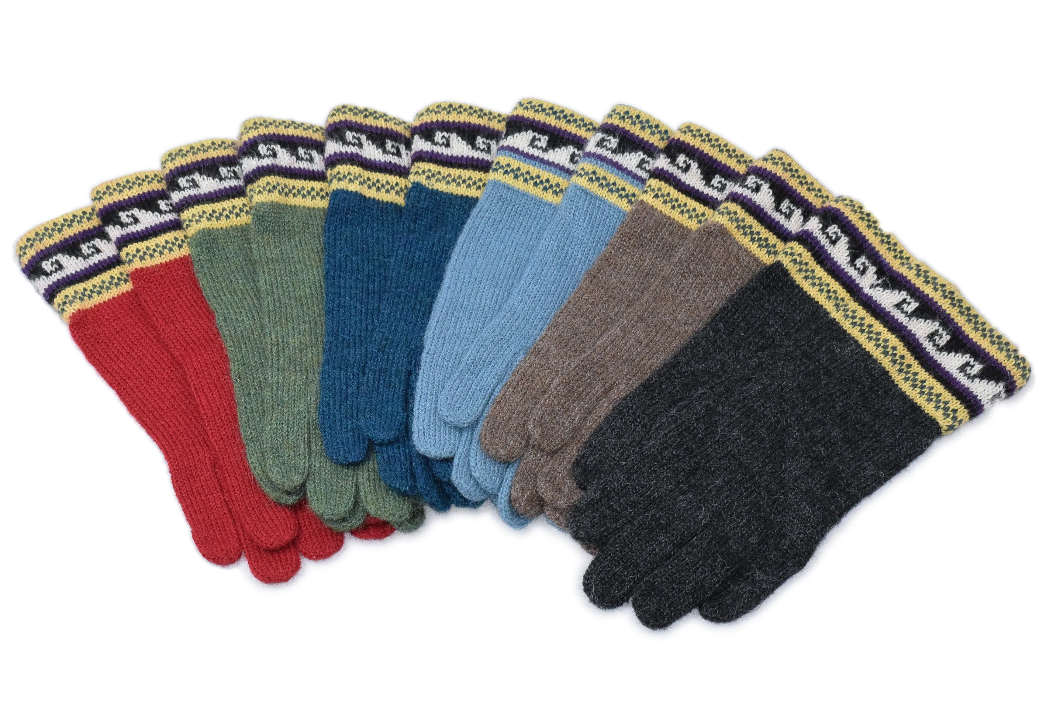 100% Alpaca Wool Gloves (Grey)