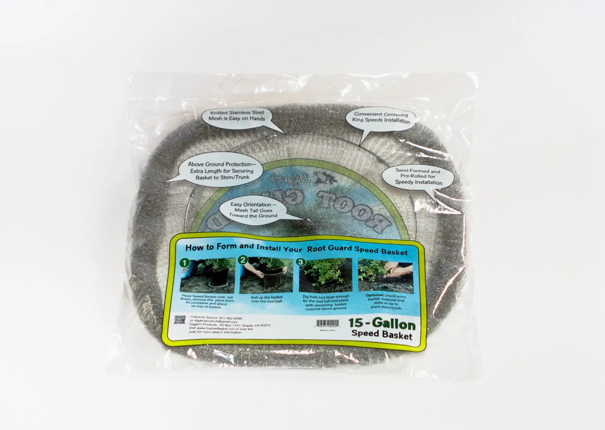 15-Gallon Digger's RootGuardTM  Speed Baskets, Gopher Wire Baskets, 1-Pack