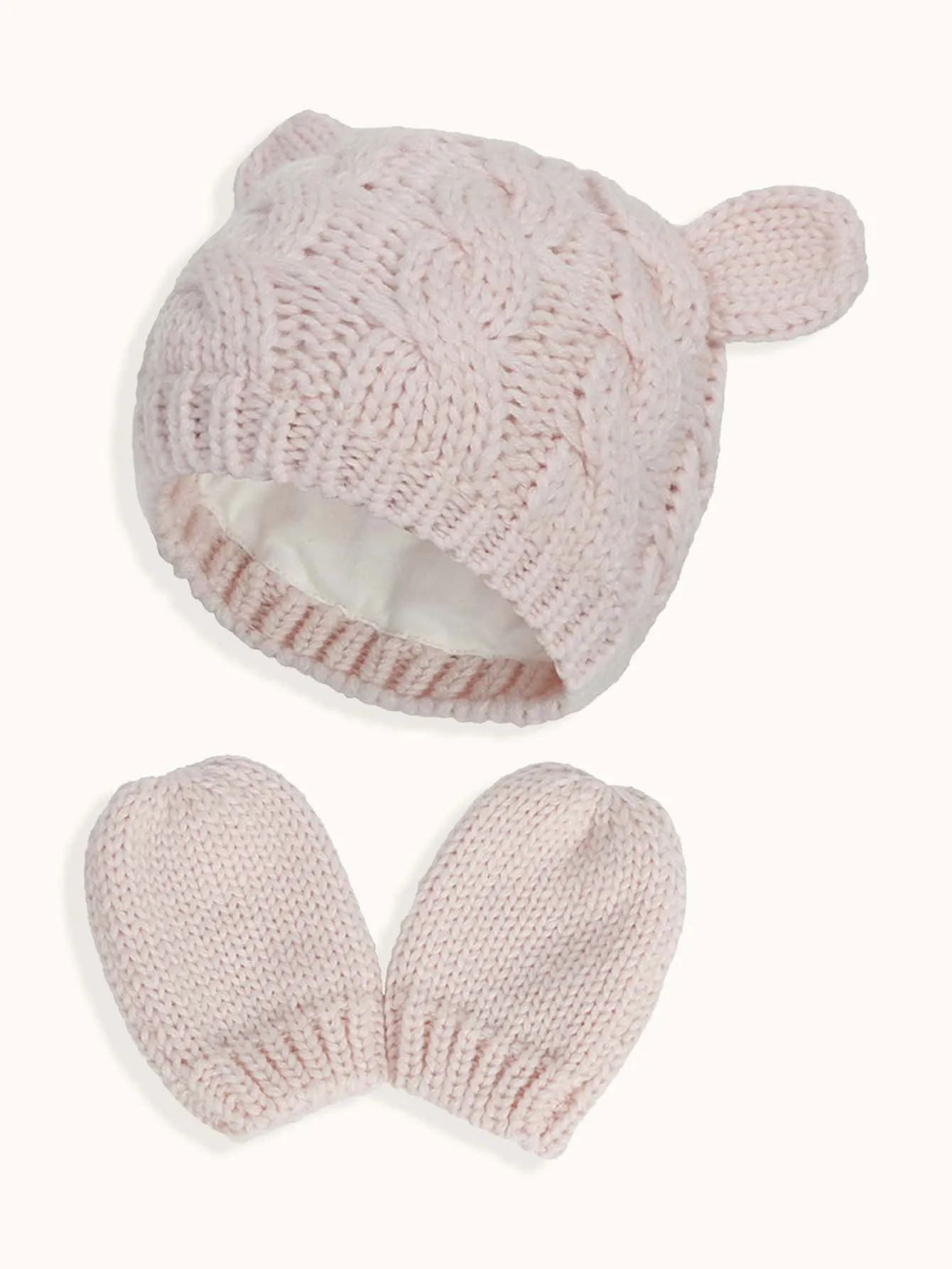 1set  Knitted Hat And Gloves Set- FD