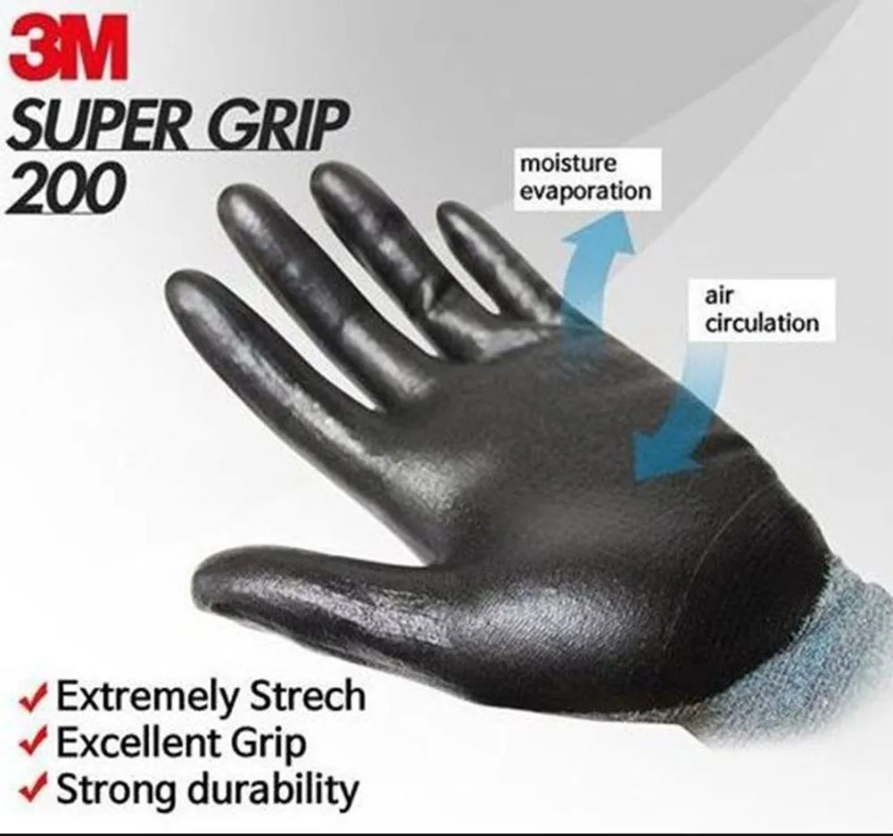 3M Nitrile Work Gloves for Woman - Pink, 5 Pairs Screen Touch, Foam Coated, Machine Washable, Lightweight