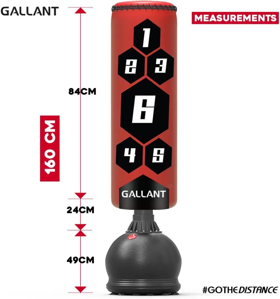 5.5ft Free Standing Punch Bag with 10oz Gloves and Cover - Free Standing Heavy Bag