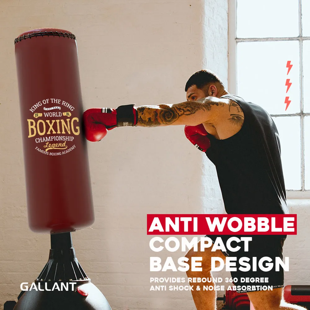 5.5ft Free Standing Punch Bag with 12oz Gloves and Cover - Free Standing Heavy Bag