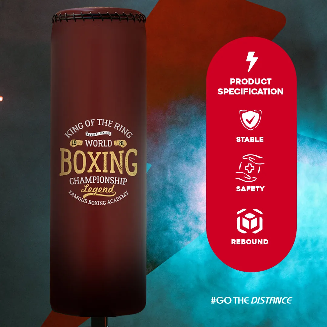 5.5ft Free Standing Punch Bag with 12oz Gloves and Cover - Free Standing Heavy Bag