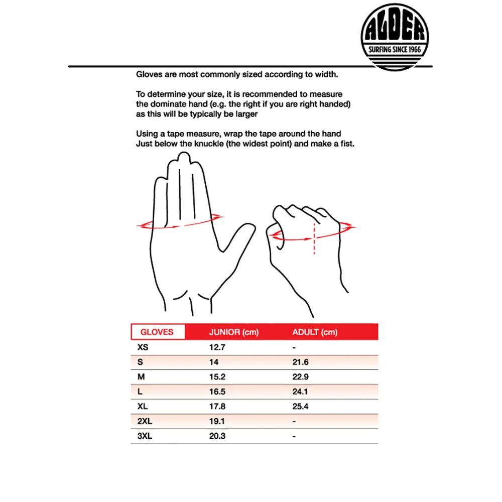 Alder Enzo 3mm Wetsuit Gloves