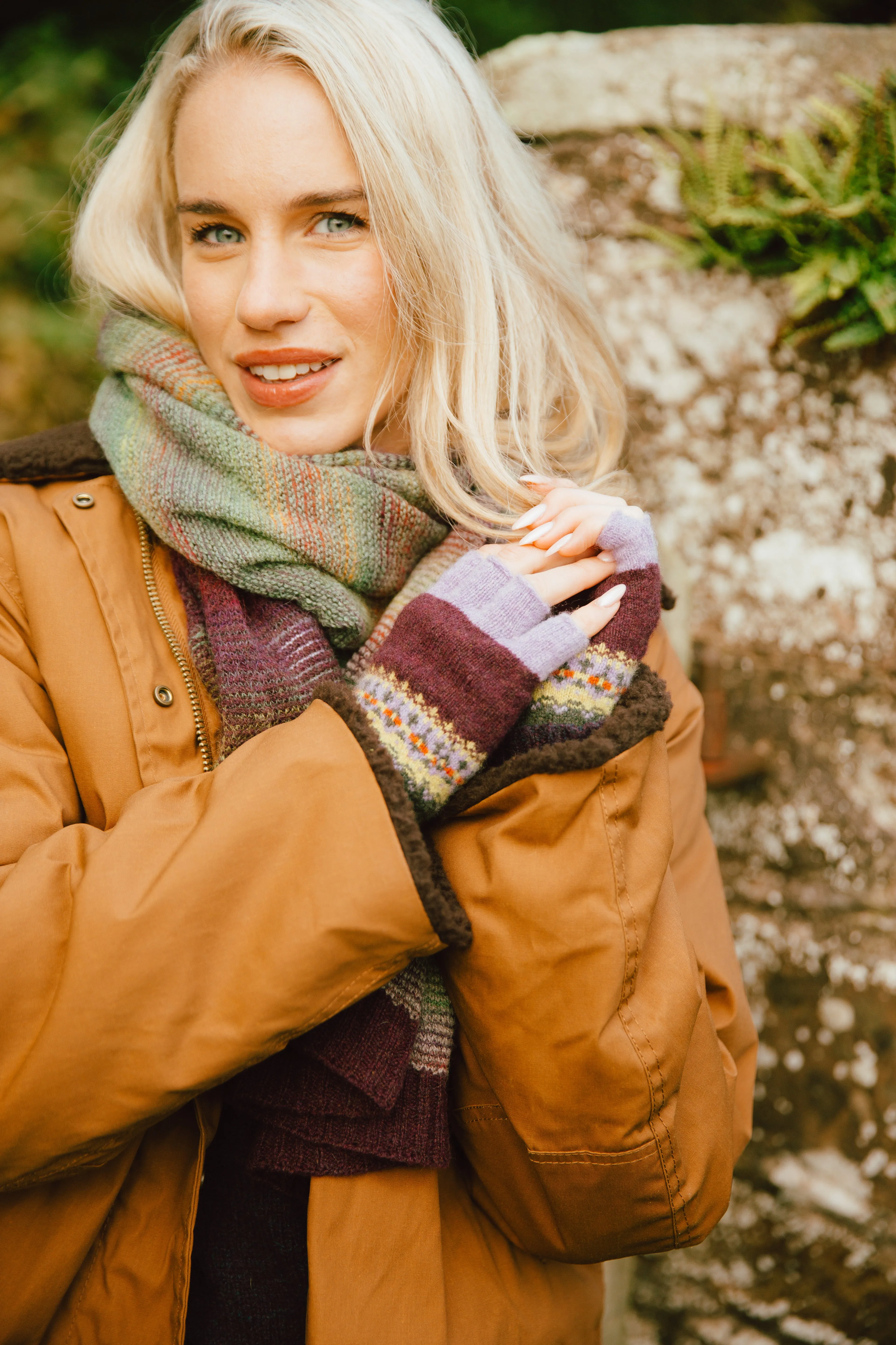 Alloa Fingerless Gloves - Copperland