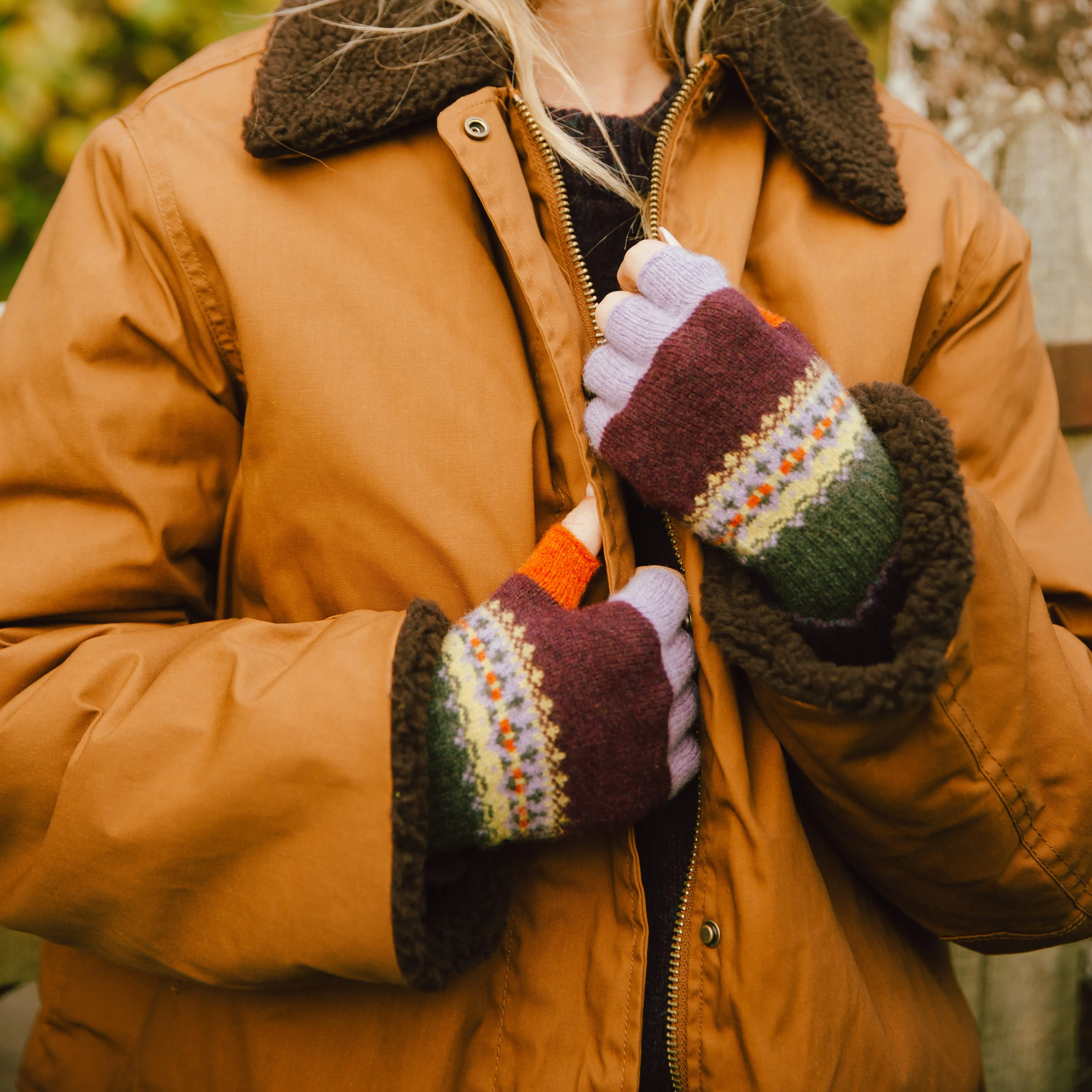 Alloa Fingerless Gloves - Copperland