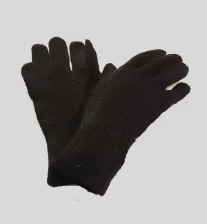 Alpaca Jacquard gloves Black