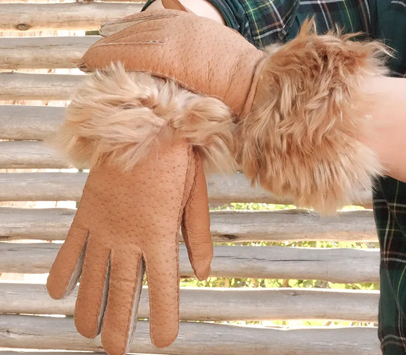 Arisa - Peccary leather gloves - women
