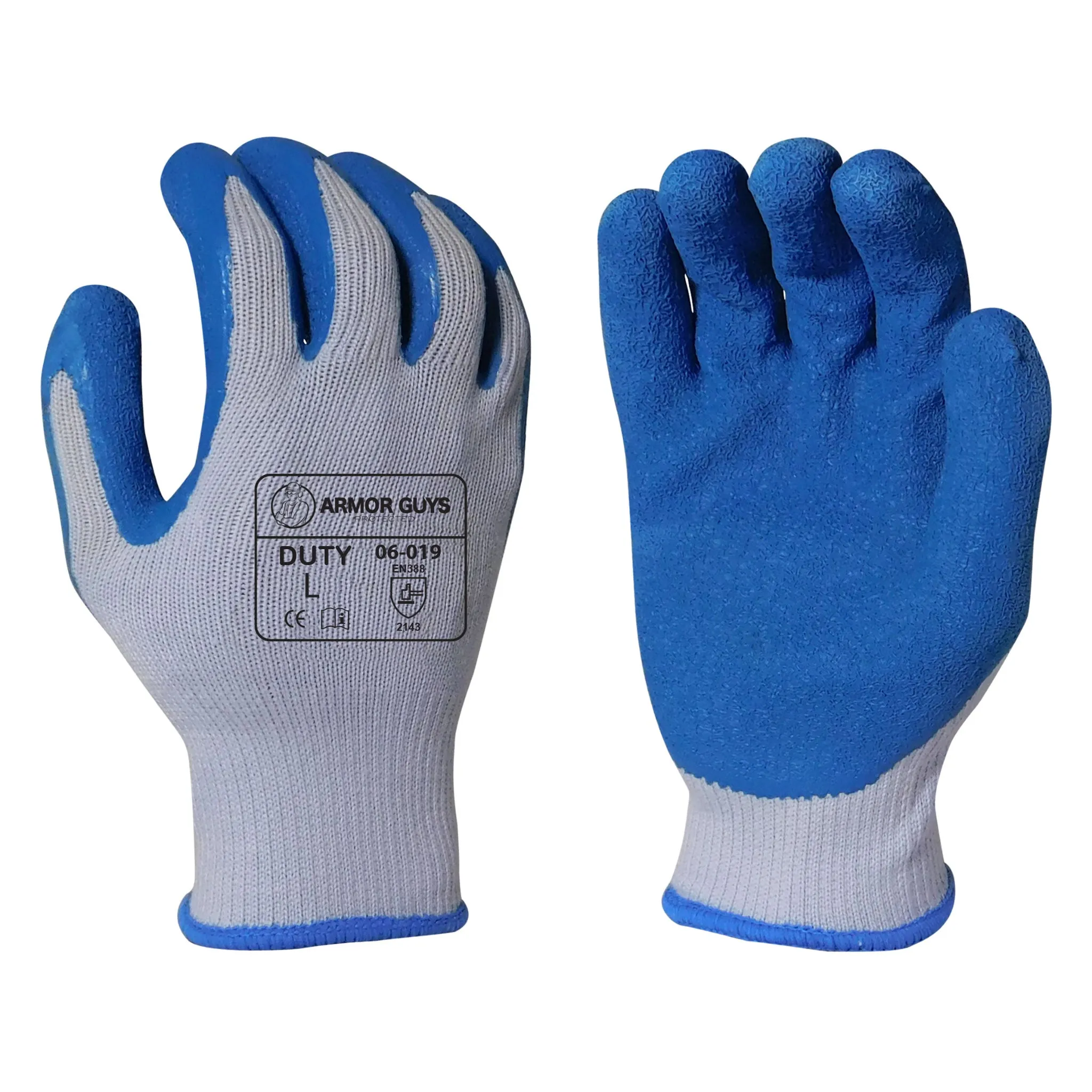 Armor Guys 06-019-S 10 Gauge Duty Work Glove, Blue, Pair of 12