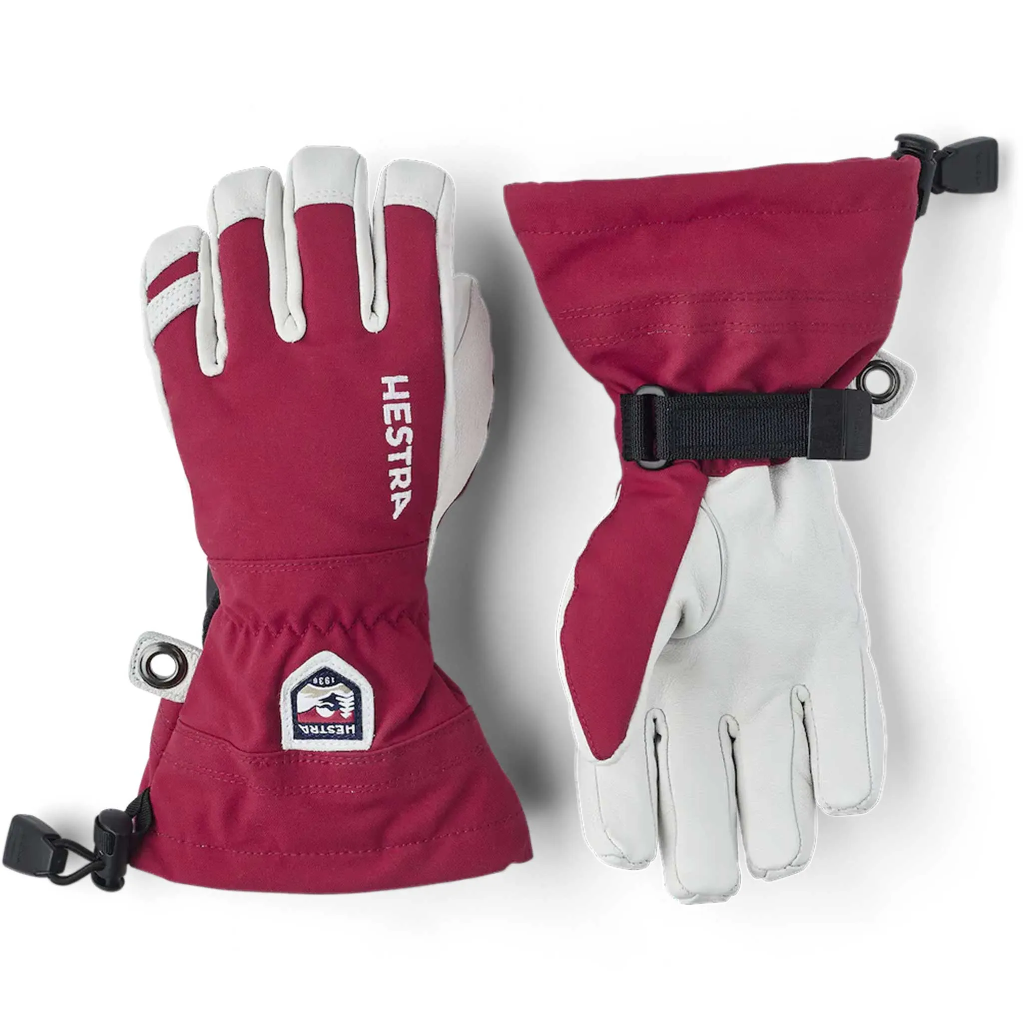 Army Heli Ski Junior Gloves in Red