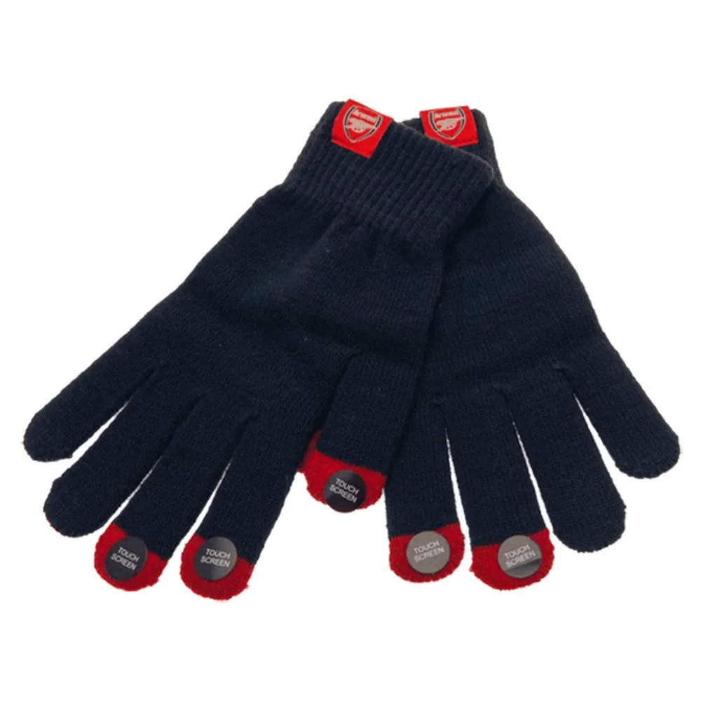 Arsenal FC Adults Unisex Knitted Touch Screen Gloves
