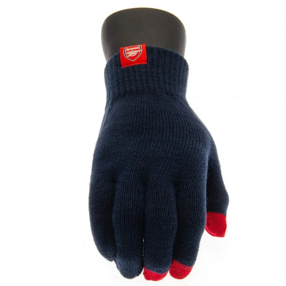 Arsenal FC Adults Unisex Knitted Touch Screen Gloves