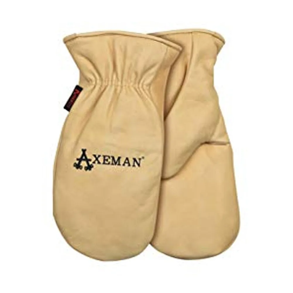 Axeman Lined Grain Leather Insulated Mitt - Golden - 1930