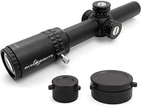 AYIN Sights Centurion 1-6x24 Tactical/Hunting Scope with Tactical Turrets, Throw Lever & Flip Caps