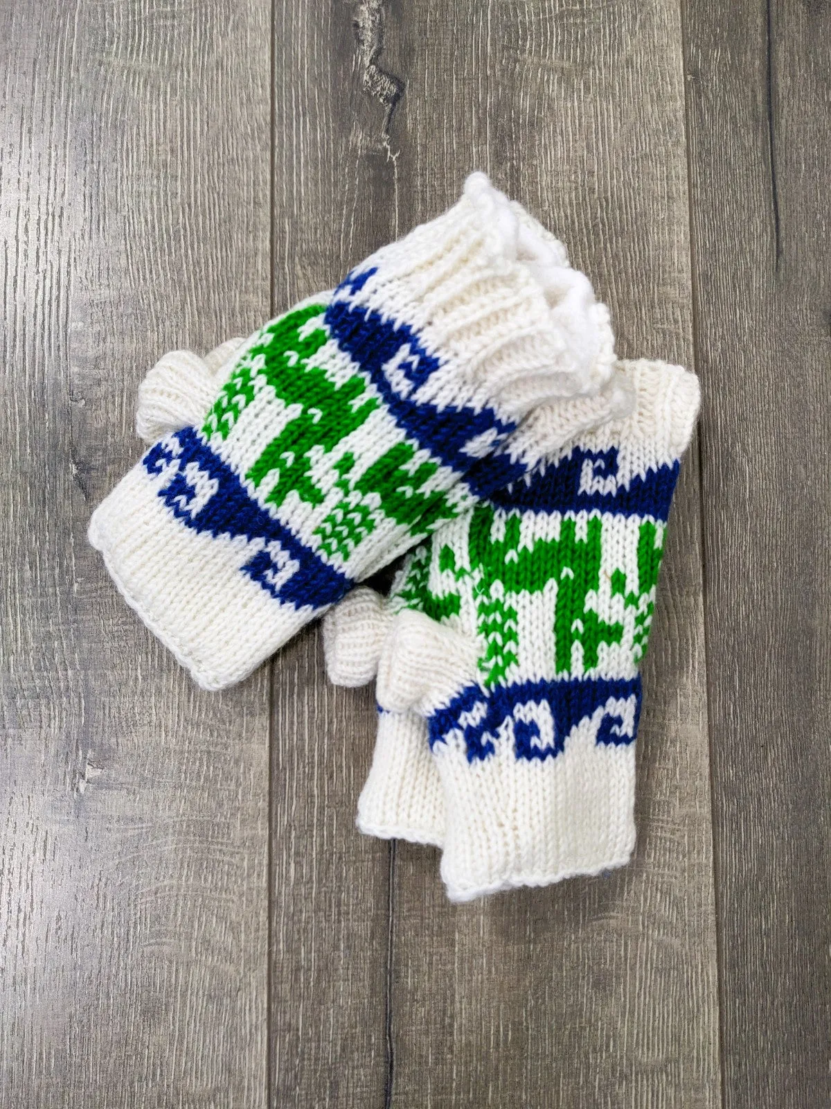 Aztec Wool Handwarmers Lined