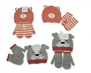 Baby Knitted Hat and Gloves Set(Gp 2516-0684)