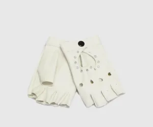 Baddie Leather Fingerless Gloves