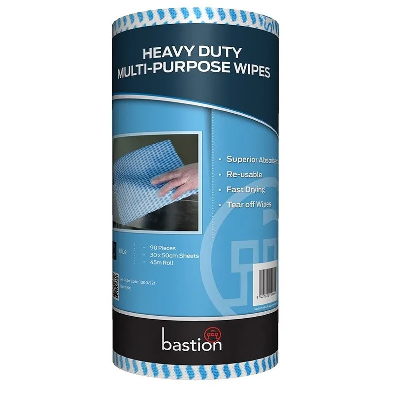 Bastion Wipes Blue 90/Roll