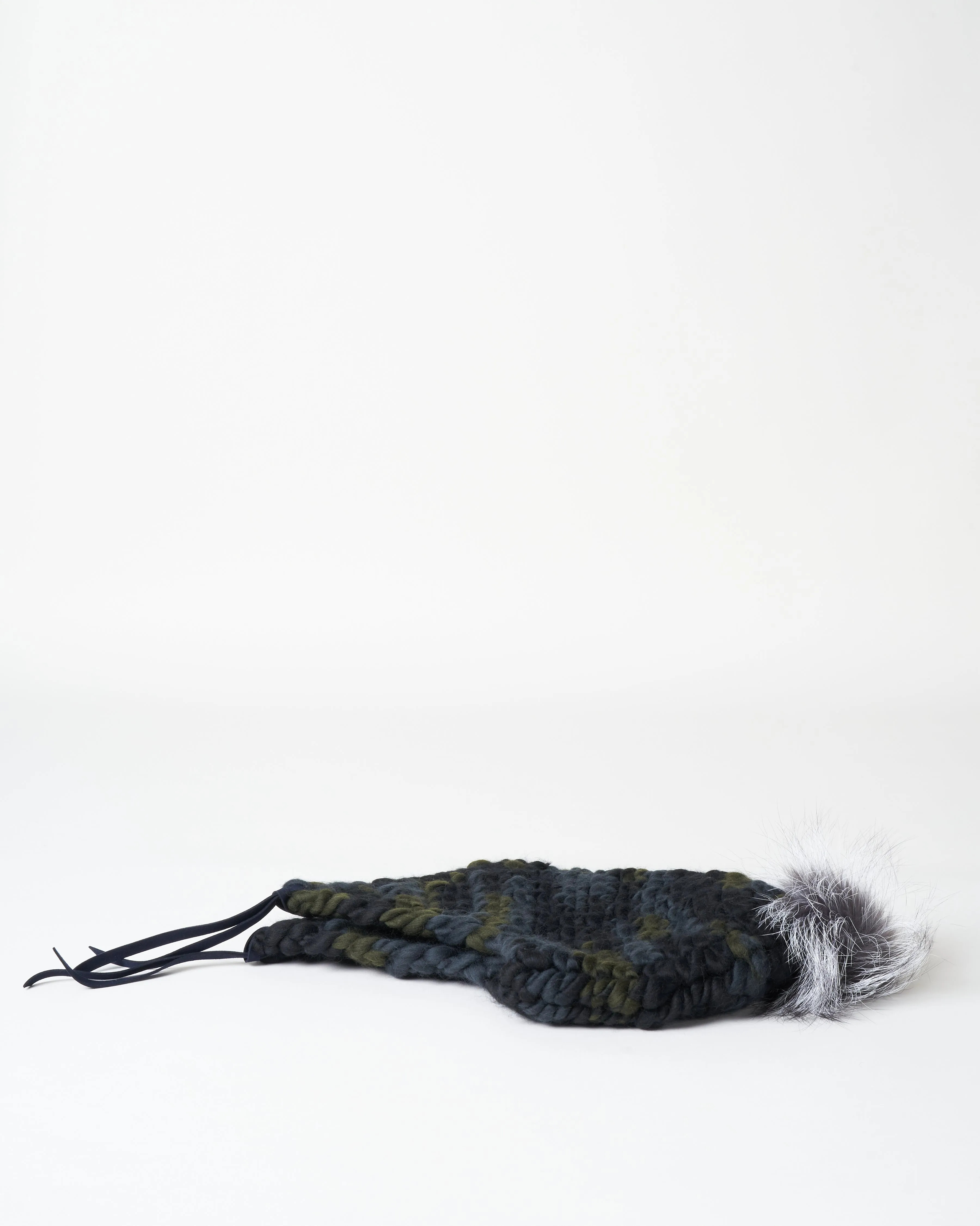 beanie - dark camo/silver fox
