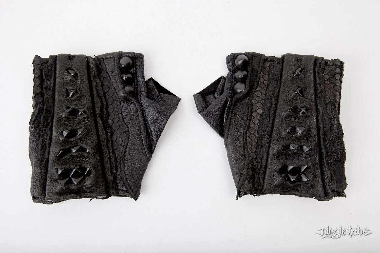 Beastly Leather & Snakeskin Gloves