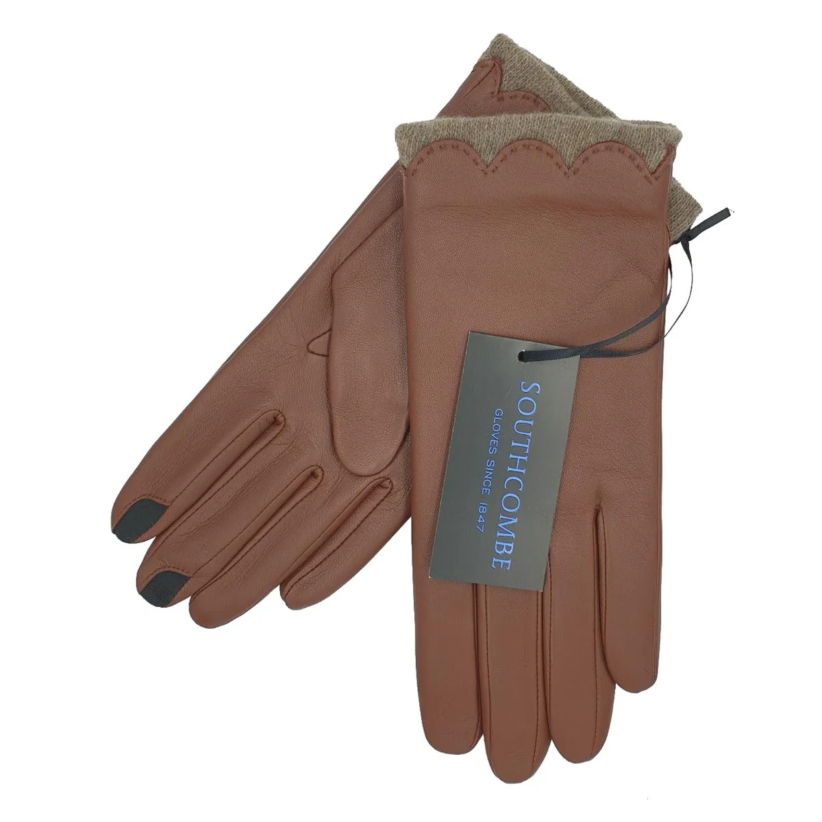Beatrice - Women's Touch Screen Leather Gloves