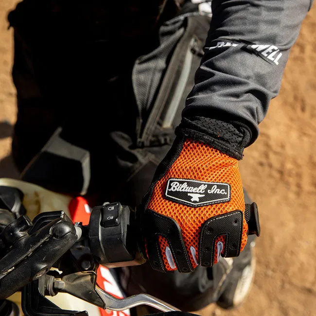 BILTWELL ANZA GLOVES BLACK OUT - ORANGE/BLACK