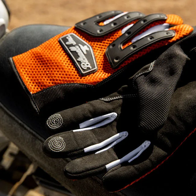 BILTWELL ANZA GLOVES BLACK OUT - ORANGE/BLACK