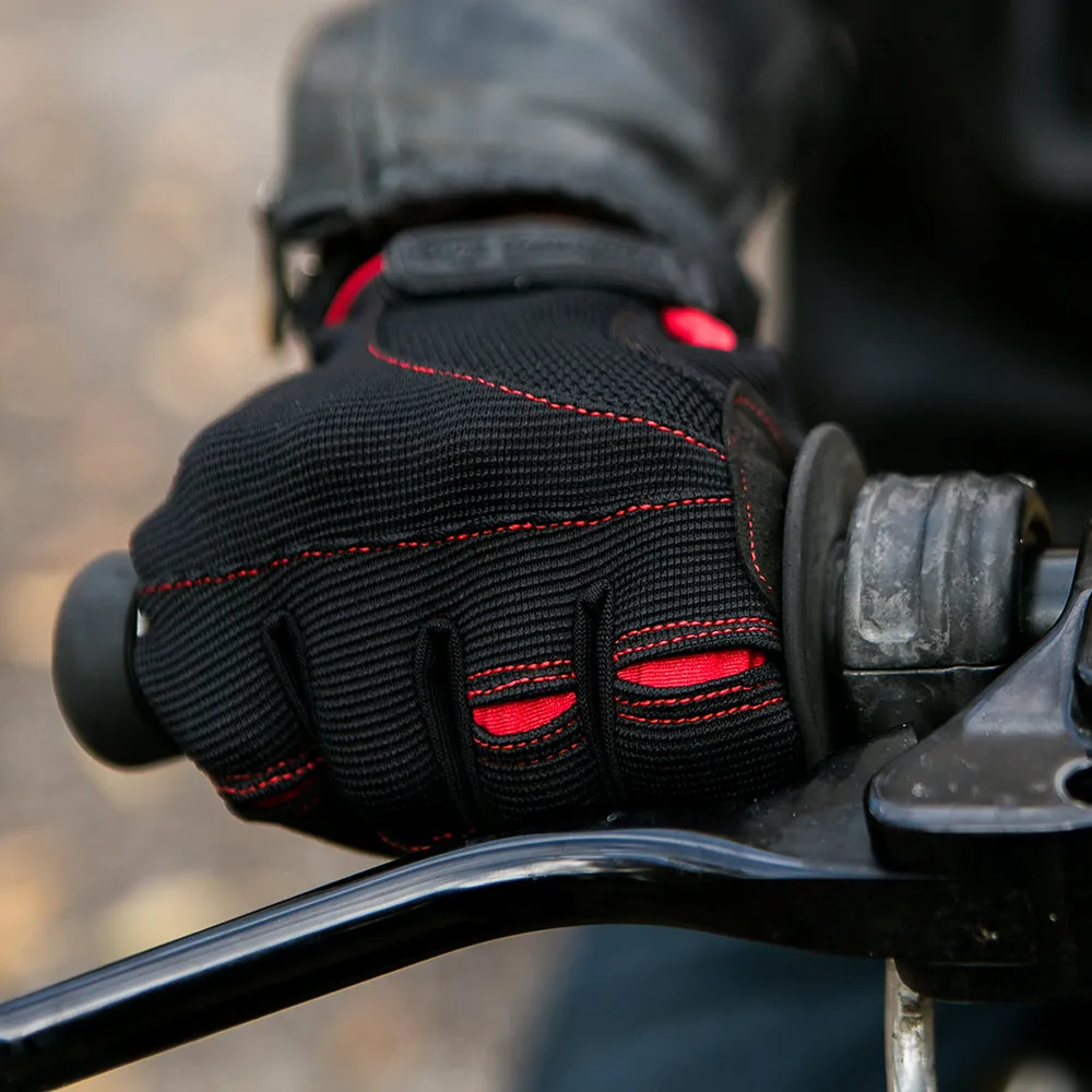 BILTWELL BILTWELL MOTO TEXTILE GLOVE [BLACK/RED]