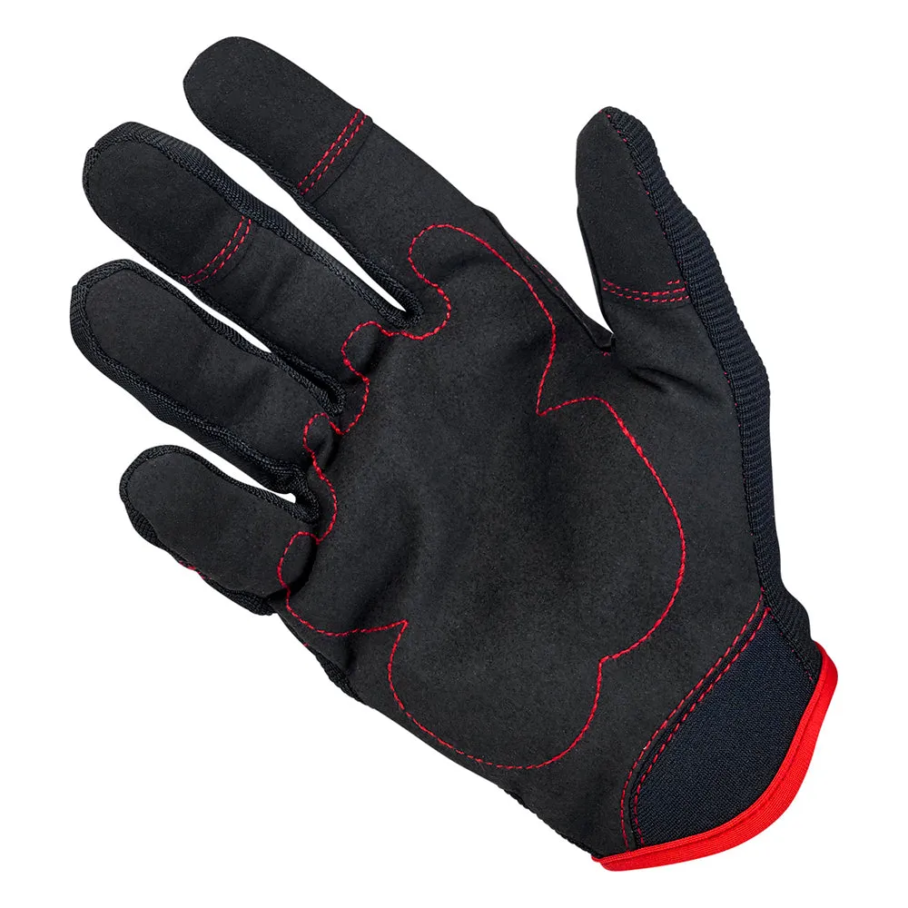 BILTWELL BILTWELL MOTO TEXTILE GLOVE [BLACK/RED]