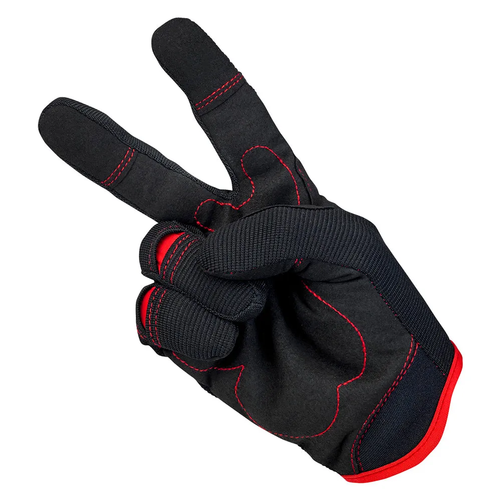 BILTWELL BILTWELL MOTO TEXTILE GLOVE [BLACK/RED]