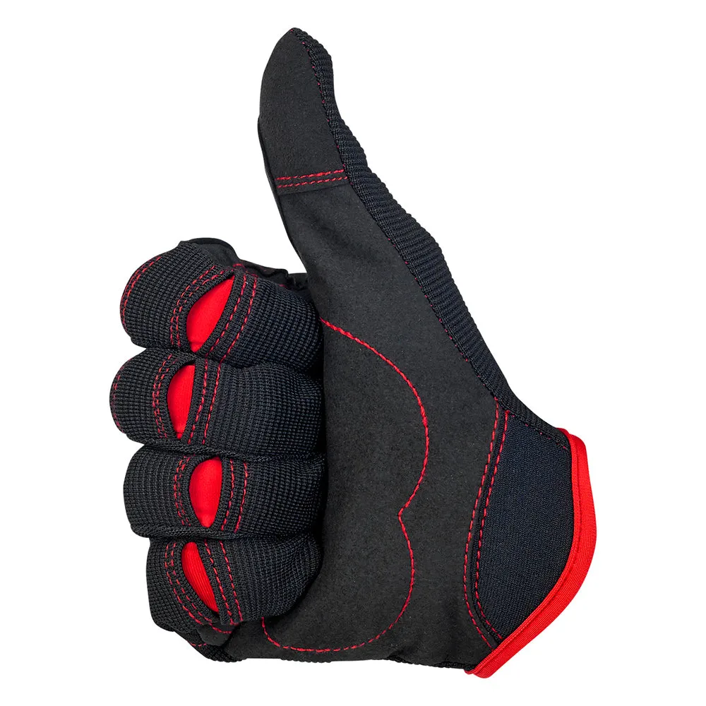 BILTWELL BILTWELL MOTO TEXTILE GLOVE [BLACK/RED]