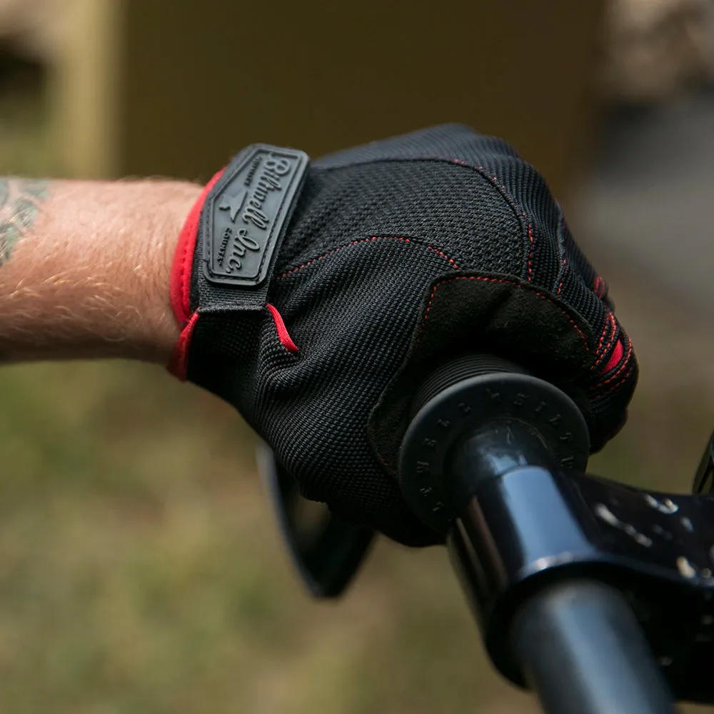 BILTWELL BILTWELL MOTO TEXTILE GLOVE [BLACK/RED]