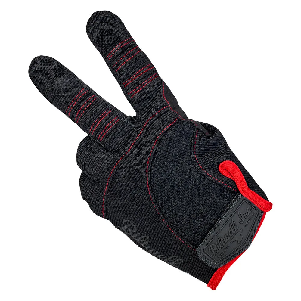 BILTWELL BILTWELL MOTO TEXTILE GLOVE [BLACK/RED]