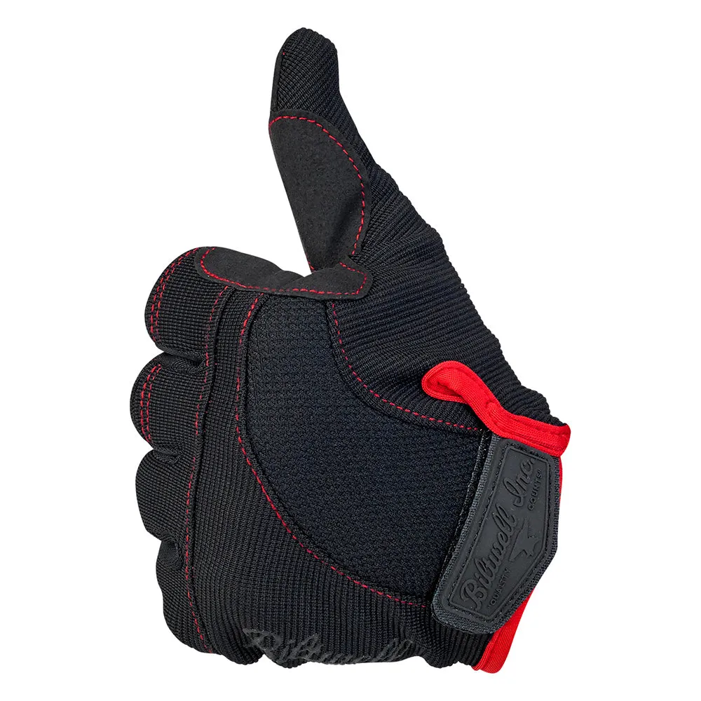 BILTWELL BILTWELL MOTO TEXTILE GLOVE [BLACK/RED]