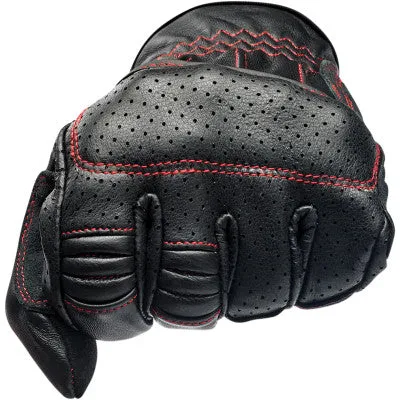 Biltwell Borrego Gloves ~ 3301-3933; Redline, Size XL (RL5XL)