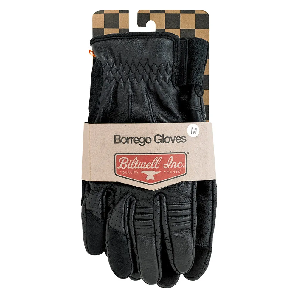 BILTWELL BORREGO LEATHER GLOVE [BLACK]