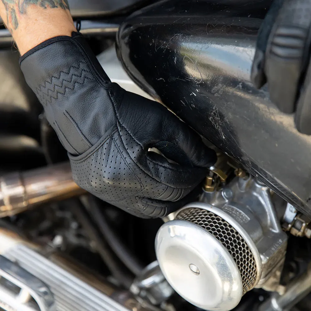 BILTWELL BORREGO LEATHER GLOVE [BLACK]
