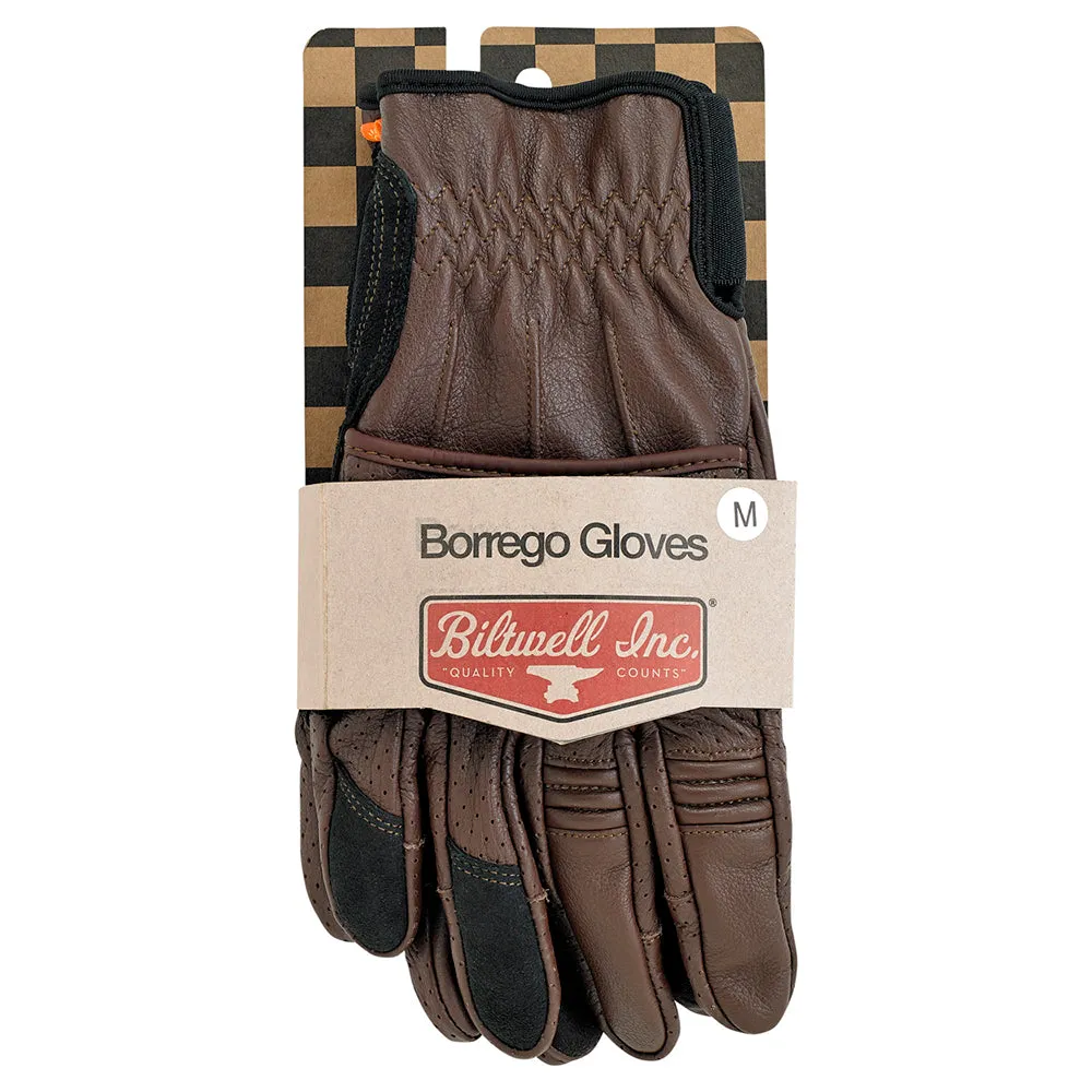 BILTWELL BORREGO LEATHER GLOVE [CHOCOLATE]