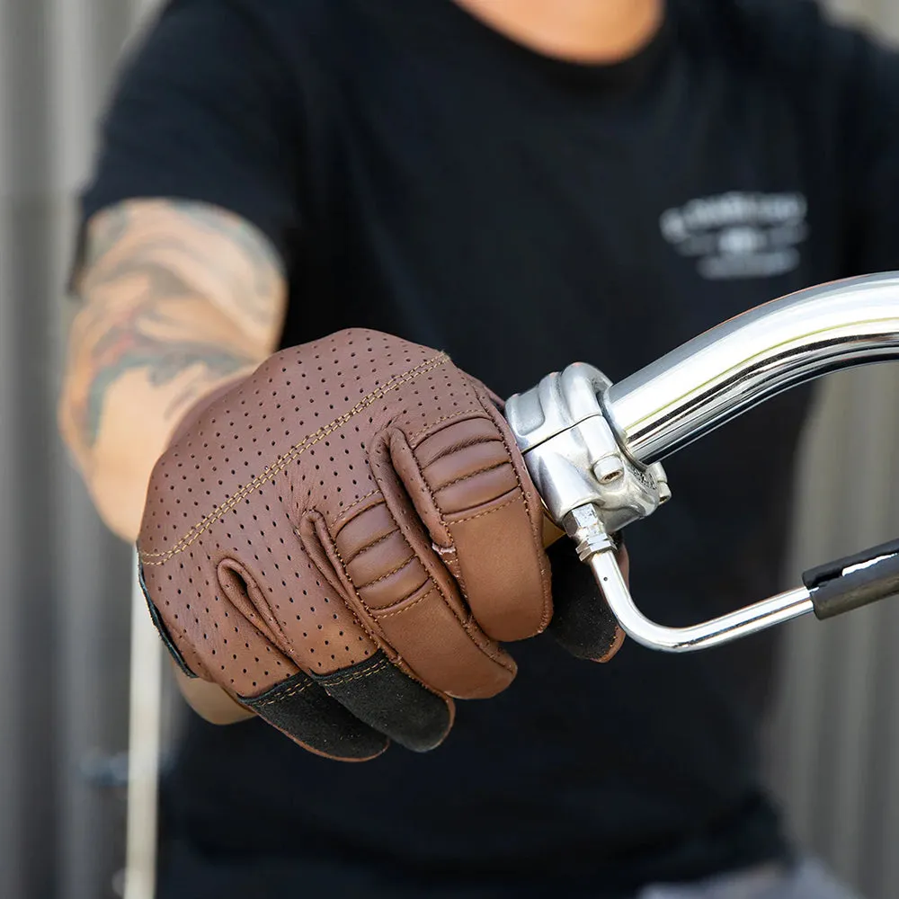 BILTWELL BORREGO LEATHER GLOVE [CHOCOLATE]