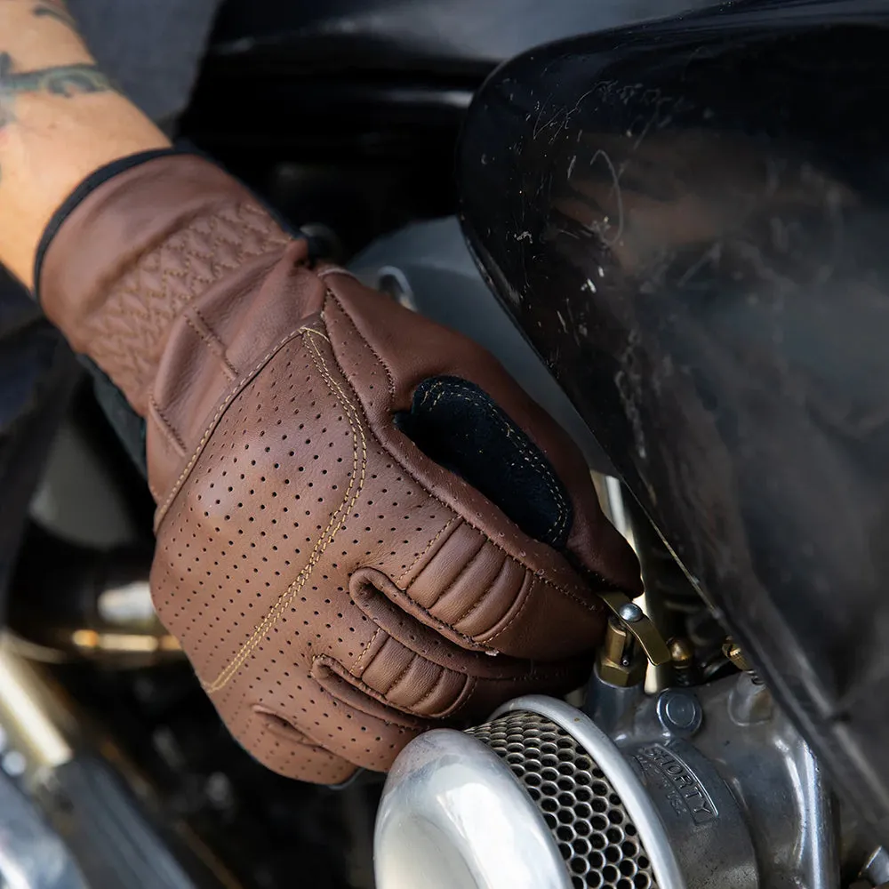 BILTWELL BORREGO LEATHER GLOVE [CHOCOLATE]
