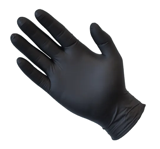 Black Nitro Disposable Powder and Latex Free Examination Nitrile Gloves-Heavy Duty