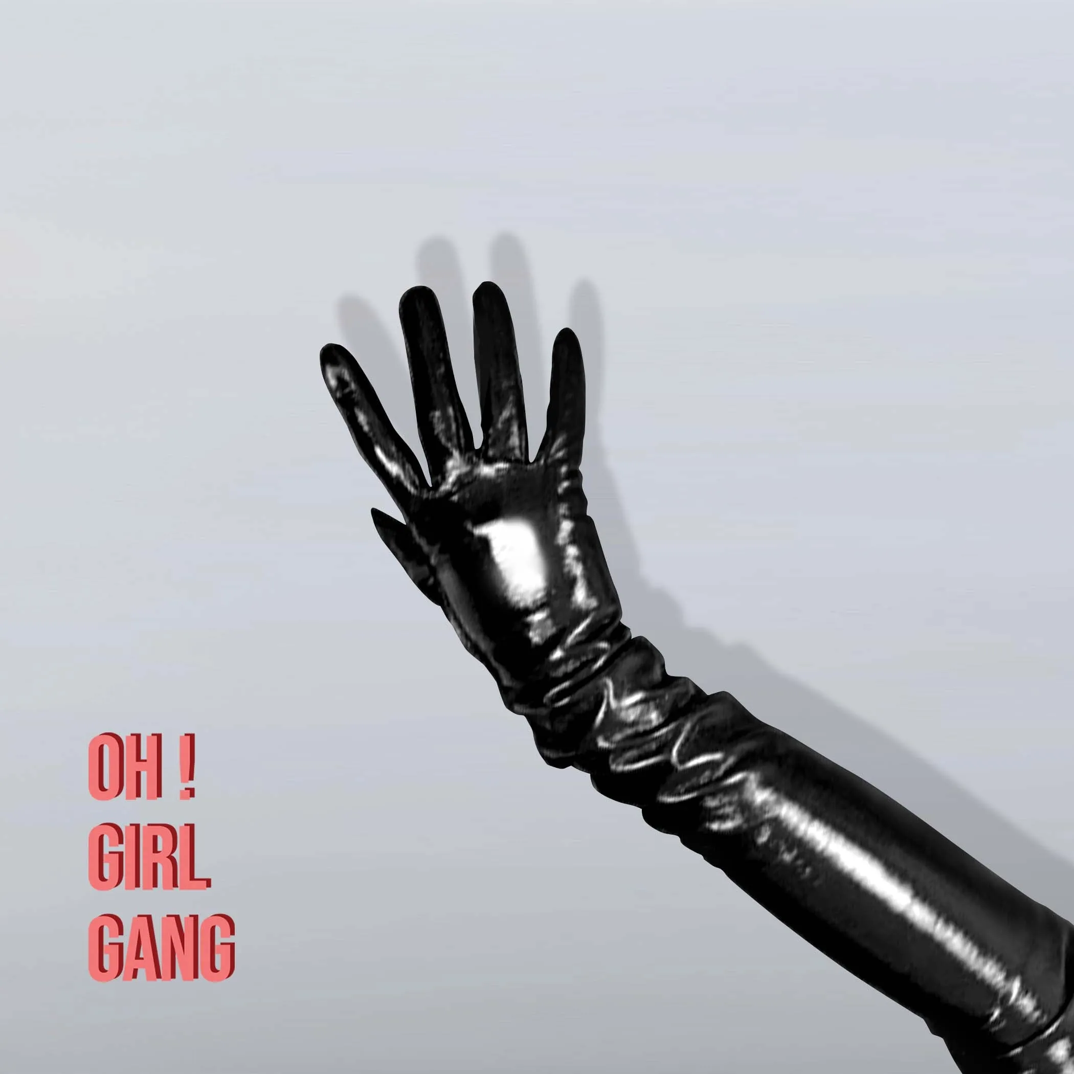 Black Opera Gloves Faux Patent Leather