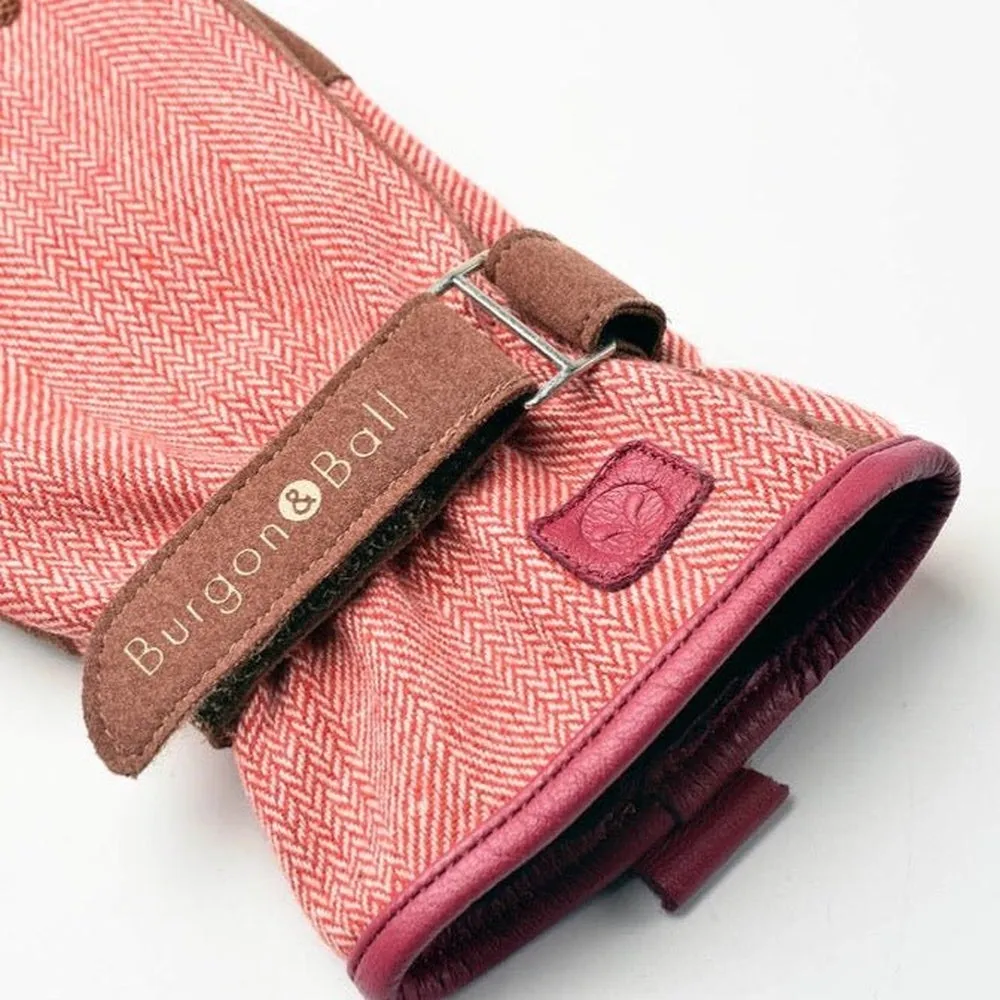 Burgon & Ball Gardening Gloves - Red Tweed
