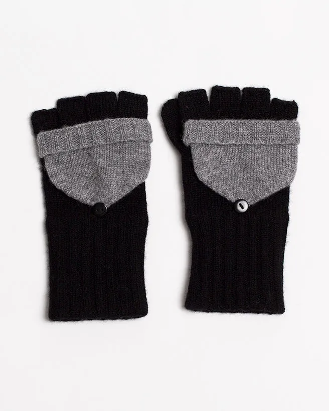 Cashmere Color Block Pop Top Gloves