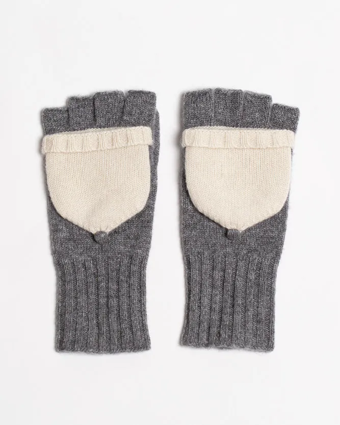 Cashmere Color Block Pop Top Gloves