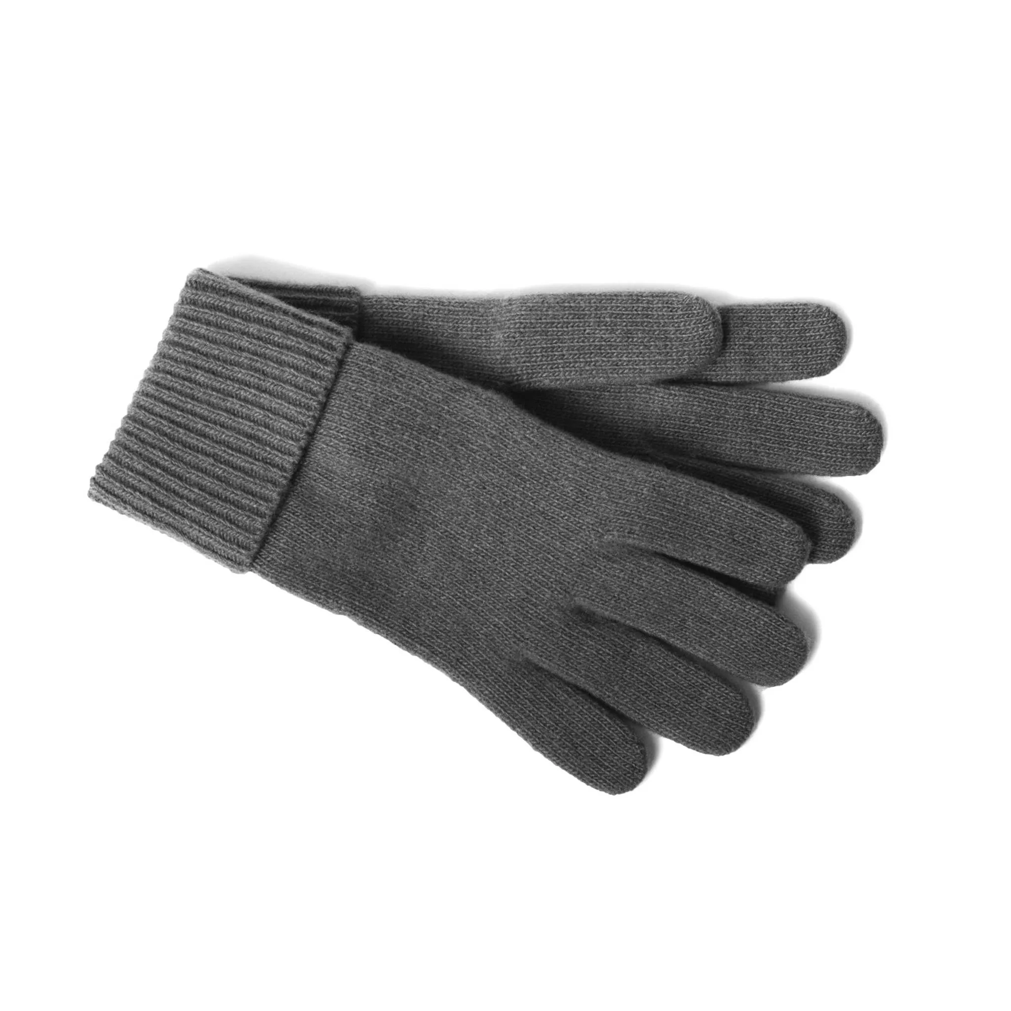 Cashmere Gloves With Ribbed Cuff: Sulfur