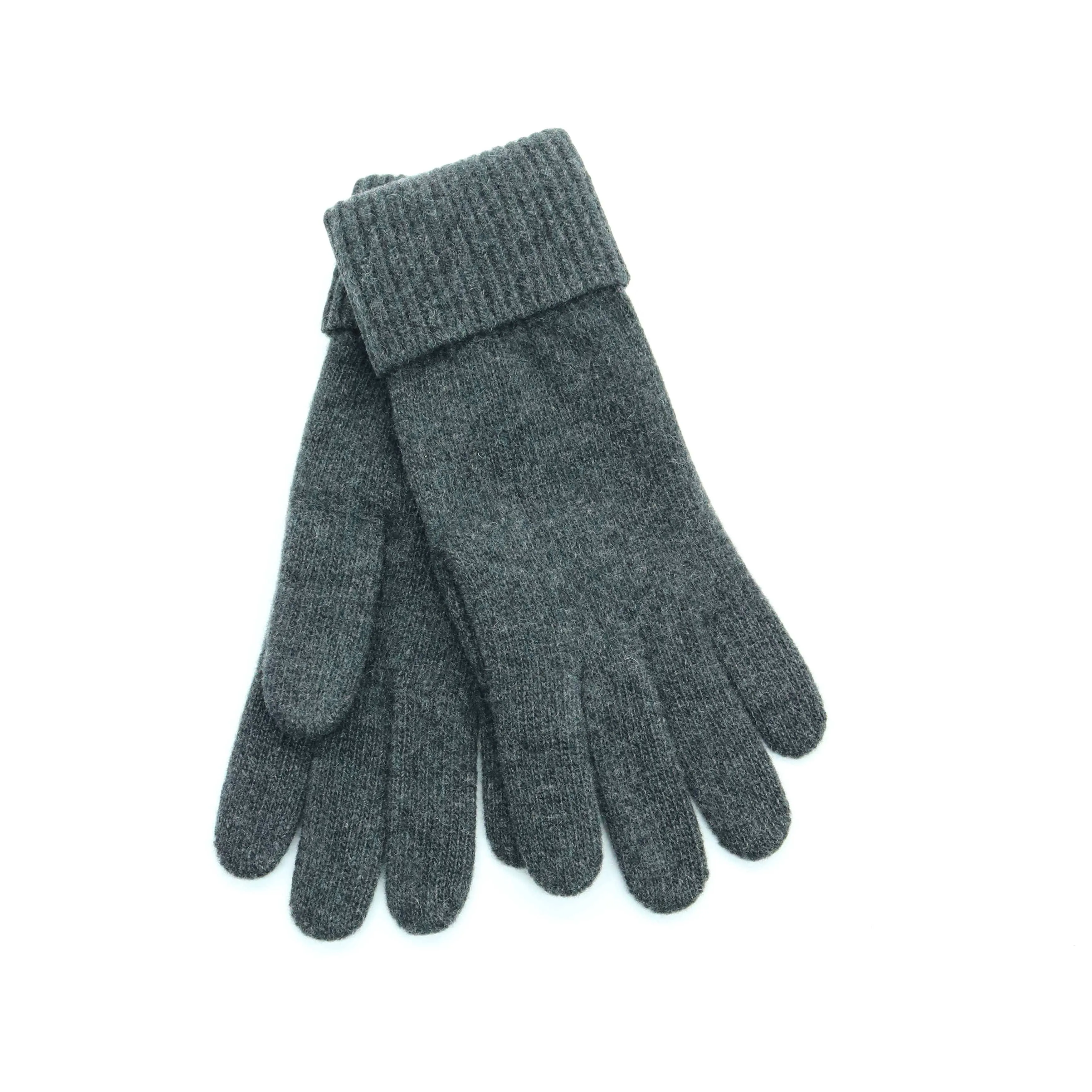 Cashmere Gloves With Ribbed Cuff: Sulfur