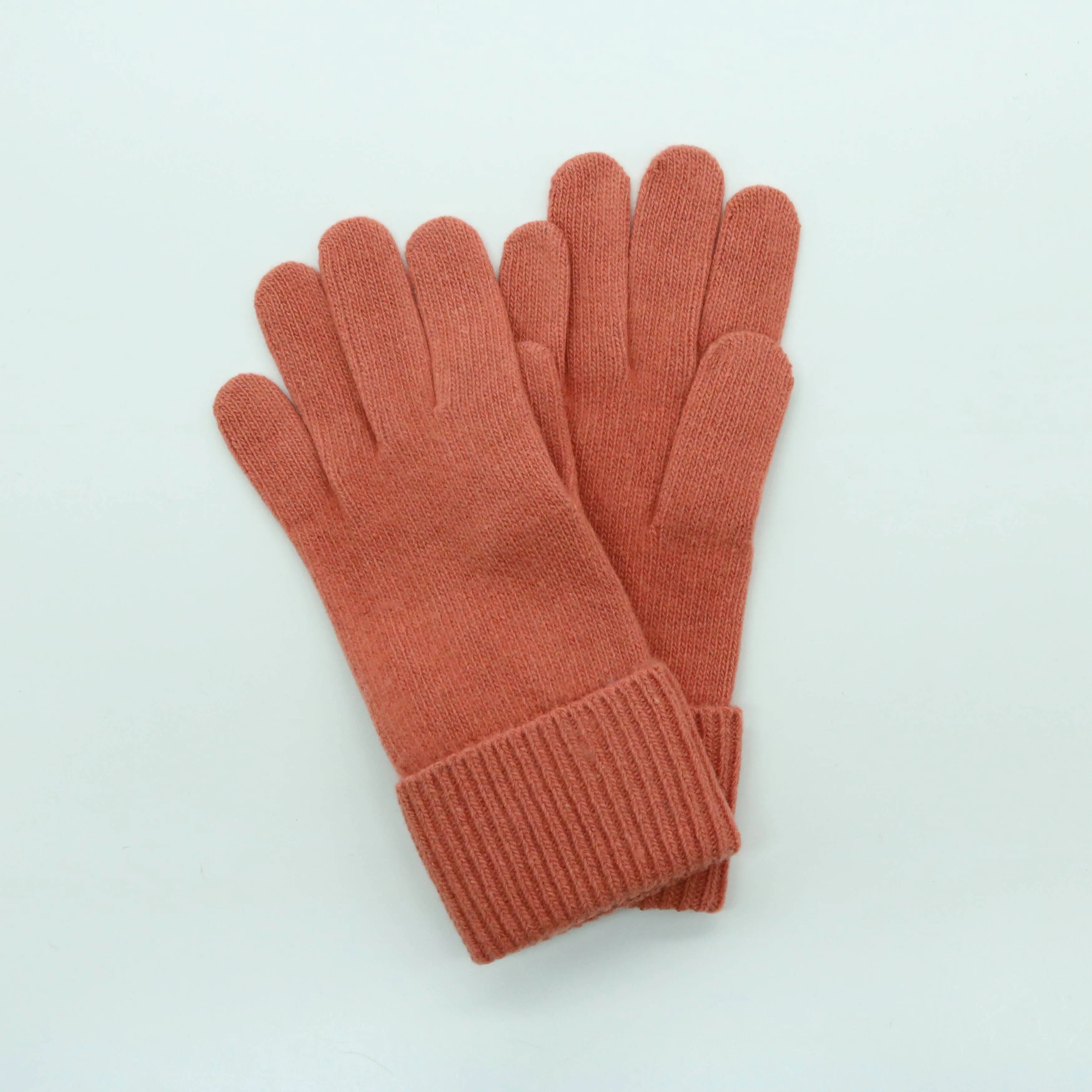 Cashmere Gloves With Ribbed Cuff: Sulfur